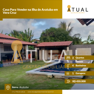 Casa Para Vender na Ilha de Aratuba em Vera Cruz