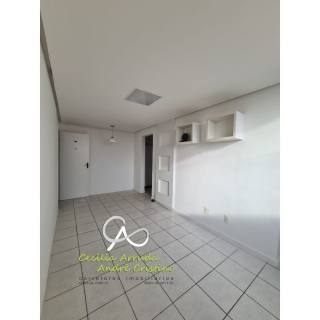 Apartamento 53m², 2/4, WC social, salas para 2 ambientes (estar e jantar), cozinha/área de serviço, 1 vaga de garagem.