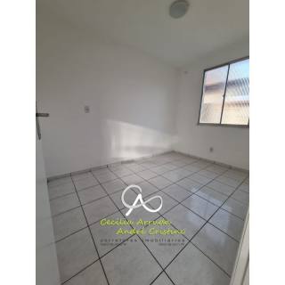 Apartamento 53m², 2/4, WC social, salas para 2 ambientes (estar e jantar), cozinha/área de serviço, 1 vaga de garagem.