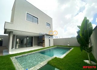 CIDADE ALPHA - RESIDENCIAL TERRAS 3: MA3 Casa duplex com 4 suítes, 4 vagas de garagem, quintal com piscina