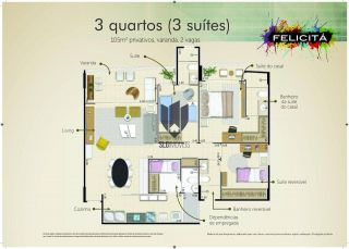 Apartamento Para Vender com 3 quartos 1 suítes no bairro CAMBEBA em Fortaleza
