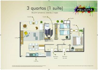 Apartamento Para Vender com 3 quartos 1 suítes no bairro CAMBEBA em Fortaleza