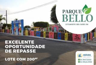 Terreno à venda, 200 m² por R$ 14.000 - Loteamento Parque Bello. Boa Saúde/RN