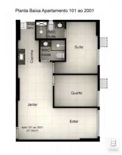 Apartamento 2 quartos (1 suíte) na Boa Vista