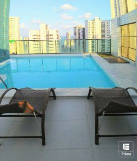 Apartamento 01 quarto 30m²  Boa Viagem Piscina no Rooftop