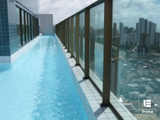 Apartamento 01 quarto 30m²  Boa Viagem Piscina no Rooftop