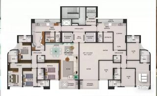 Apartamento Para Vender com  4 suítes, 165 m², padrão MD