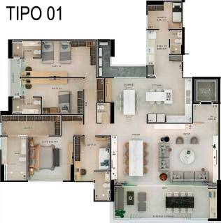 Apartamento Para Vender com 4 quartos 4 suítes no bairro Mirante em Campina Grande