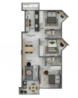 Apartamentos com 2 e 3 Quartos à venda, 62m²  e 90m² por R$ 345.000 - Bancários - João Pessoa/PB