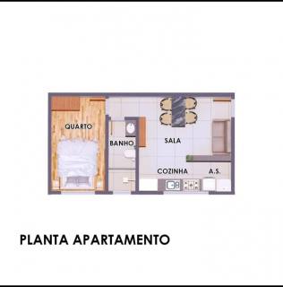 Apartamento Para Vender com 01 quartos no bairro Melo Viana em Esmeraldas