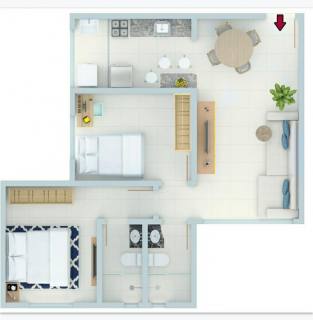 Apartamento Para Vender com 02 quartos e 01 suíte no bairro Santa Mônica em Belo Horizonte