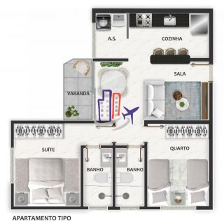 Apartamento Para Vender com 02 quartos no bairro Arcádia em Contagem