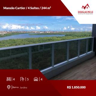 Mansão Cartier / 4 Suítes / 244 m²