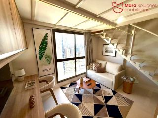 Studio com Mezanino Finamente Decorado 32 m2.