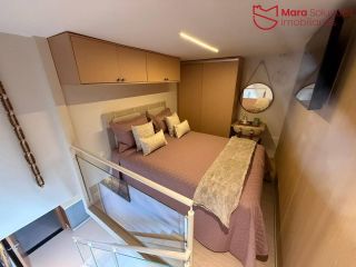 Studio com Mezanino Finamente Decorado 32 m2.