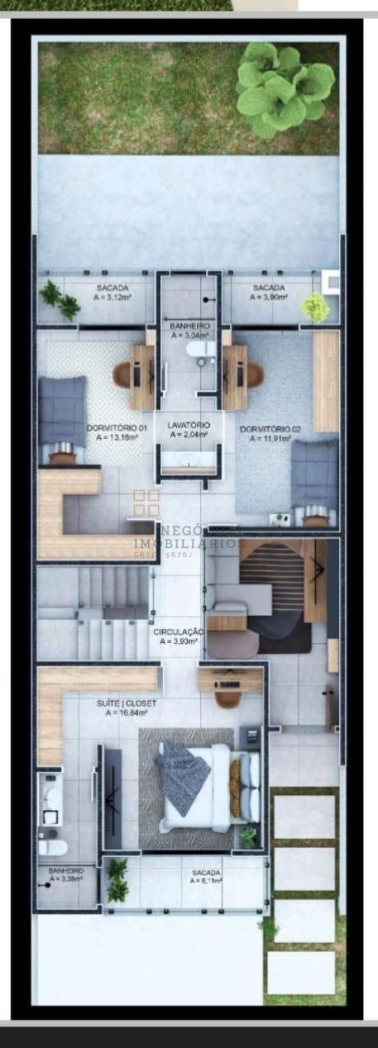 Casa de Condomínio Para Vender com 3 quartos 1 suítes no bairro Bairro Deltaville em Biguaçu