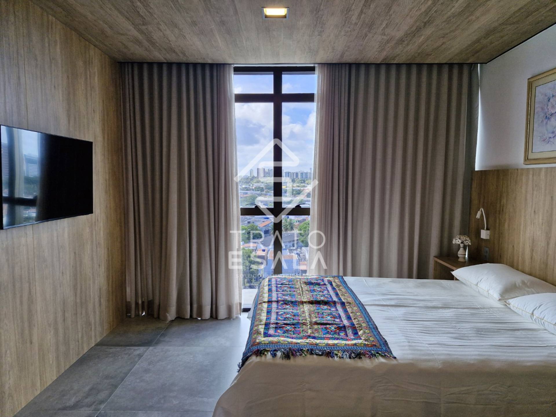 Studio novo, decorado e completo, na Pajuçara, com área de lazer única