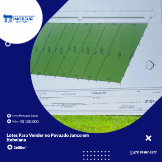 Lotes Para Vender no Povoado Junco em Itabaiana